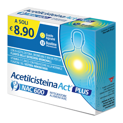 ACETILCISTEINA ACT PLUS NAC 600 - 12 bst