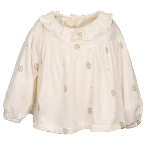 CAMICIA CON COLLETTO AMPIA- Print Squirrel