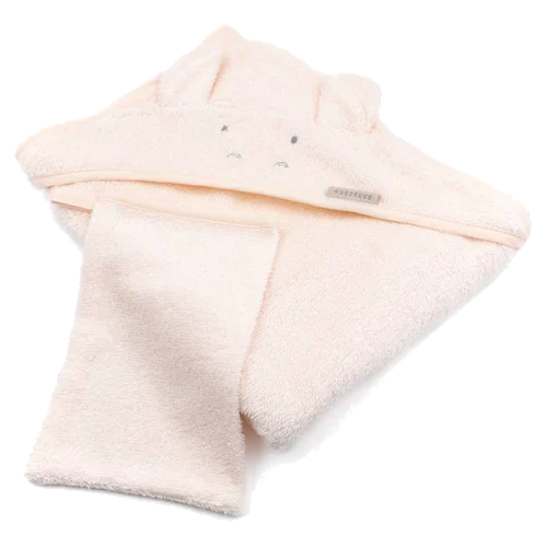 ASCIUGAMANO CON CAPPUCCIO + GUANTO