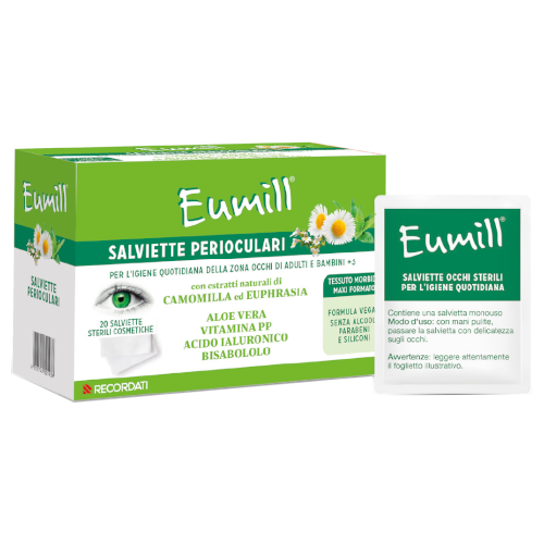 EUMILL Salviette perioculari - 20 Salviette sterili cosmetiche