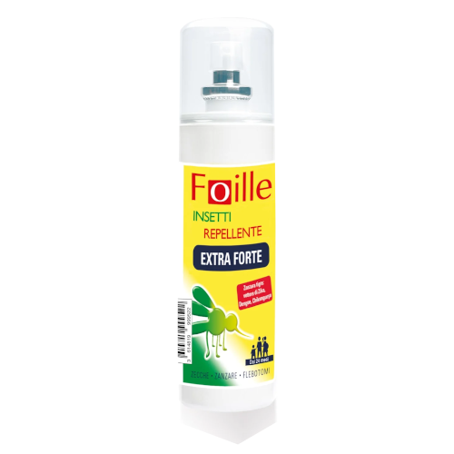 FOILLE INSETTI REPELLENTE EXTRA FORTE- Spray anti Zanzare Zecche e Flebotomi 100 ml