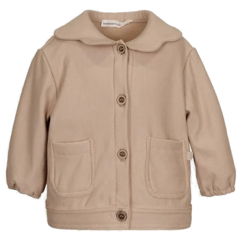 GIACCA CON COLLETTO A FIORE- Mocha Sand