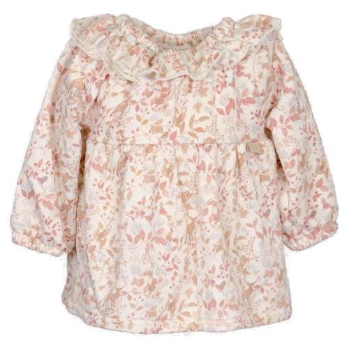 VESTITO AMPIO CON COLLETTO VOLANT- Autumn Forest