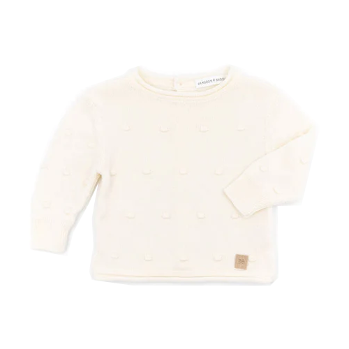 KNITTED - Maglia Apertura Dietro Mini Pom Pom