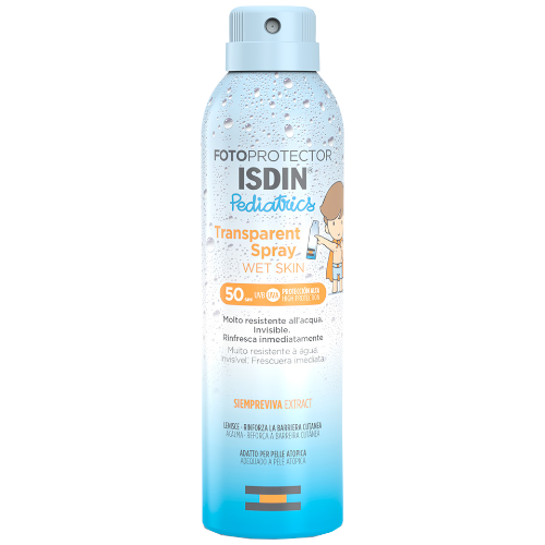 Fotoprotector ISDIN Transparent Spray WET SKIN Pediatrics SPF50 - 250ml
